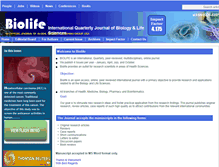 Tablet Screenshot of biolifejournal.com